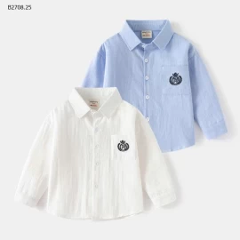 ÁO SƠ MI DÀI TAY WAPPY CHO BÉ TRAI- sỉ 105k