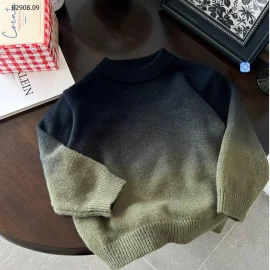 Áo len cashmere dày dặn phối màu  nhà  AMBBKIDS-Giá sỉ  sz 90-150: 158k  sz 160: 173k 