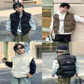 Áo khoác không tay chần bông nhà  AMBBKIDS-Giá sỉ  sz 90-150: 298k  sz 160: 335k 