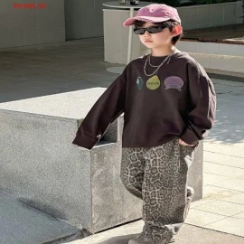 ÁO DÀI TAY HỌA TIẾT MIX  QUẦN HOA DA BÁO -Giá sỉ áo: 175k  quần: 149k 