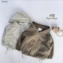 ÁO KHOÁC MŨ XUẤT HÀN CHO BÉ TRAI-Giá sỉ 225k