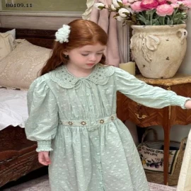 VÁY CÔNG CHÚA CỔ BÈO CHO BÉ-giá sỉ  váy: 267k  cổ len: 91k 