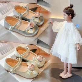 GIÀY BÚP BÊ ĐÍNH HOA BG-Giá sỉ sz 23-25: 109k  sz 26-30: 115k  sz 31-34: 125k 