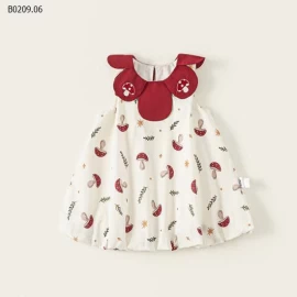 Váy thêu hoa cổ cánh hoa ngọt ngào nhà M.bang- sỉ giá size 73-110 giá 192k size 120-140 giá 205k