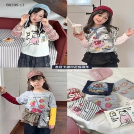 ÁO THUN PHỐI TAY KẺ-Giá sỉ 131k