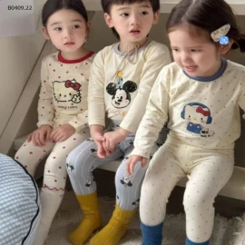Bộ ngủ loại A cotton nhà Heyhoney Lycra  cho bé - sỉ  146k/bộ 