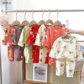 BỘ THU ĐÔNG MẶC NHÀ CHO BÉ-Giá sỉ  size : 90-130 giá 90k size : 140-170 giá 107k