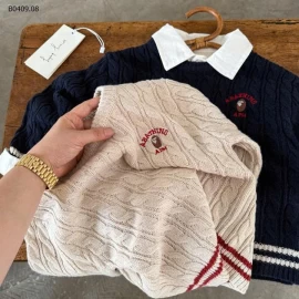 ÁO LEN VIỀN KẺ MMY -Giá sỉ 185k