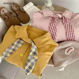 ÁO KHOÁC DÁNG DÀI PHỐI KẺ BG- Giá sỉ  265k