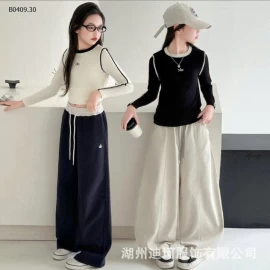 SET ÁO DÀI TAY MIX QUẦN PHỐI CẠP BG-Giá sỉ   áo: 149k  quần: 255k 