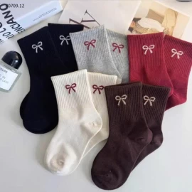 SET 5 ĐÔI TẤT NƠ CHO BÉ GÁI-Giá sỉ 48k/ set 5 đôi