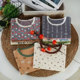 Bộ quần áo mặc nhà cotton thoáng mát cho bé- sỉ giá  sz 80-120 giá 87k sz 130-160 giá 103k