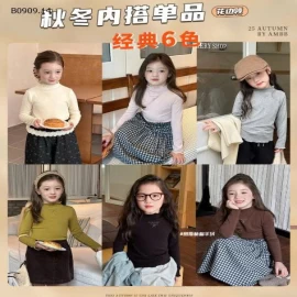 áo sơ mi ren cashmere cổ tròn AMBB - sỉ giá  sz 90-150 giá  112k sz 160 giá 120k sz 170 giá 129k 