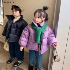 Áo khoác phao xinh basic cho bé trai bé gái- sỉ 158k