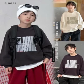 Áo nỉ chữ nhà Ambb cho bé trai bé gái- sỉ 175k