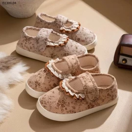  dép gót đế mềm đi trong nhà Velcro bằng cotton - sỉ 110k