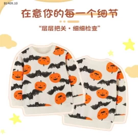 Áo nỉ trẻ em phong cách Âu Mỹ Halloween -Giá sỉ 105k