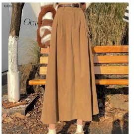 Chân váy nhung kẻ nữ thu đông 2025 -Sỉ 165k