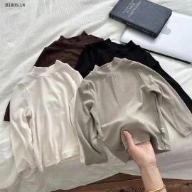 Áo len dệt kim màu trơn cổ lọ - sỉ 104k