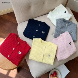 ÁO CARDIGAN LEN CHO BÉ GÁI nhà AMBB-0Giá sỉ  size : 90-150 giá 140k size 160 giá 157k