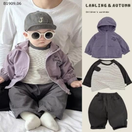 KHOÁC GIÓ LIỀN MŨ SIZE NHÍ -Giá sỉ 157k