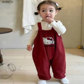 SET 2 MÓN ÁO THUN + YẾM CHẤM BI HELLO KITTY CHO BÉ-Giá sỉ 279k