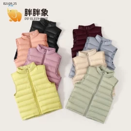 Áo phao ghi lê  mỏng nhẹ cổ đứng cho bé-Giá sỉ 155k