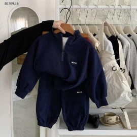 BỘ NỈ MUY KHÓA KÉO CHO BÉ-Giá sỉ 220k