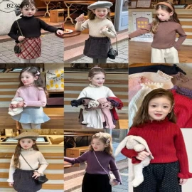 Áo len ren trẻ em AMBB-Giá sỉ  sz 90-150 giá 145k  Sz 160: 159k