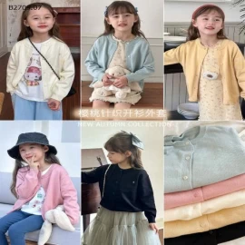 Áo khoác len cardigan dệt kim trẻ em  AMBB-Giá sỉ  sz 90-150 giá 145k  Sz 160: 159k