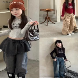 Áo len chui đầu công chúa Yuyu bé gái- sỉ 140k