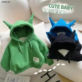 ÁO HOODIE CÓ SỪNG CHO BÉ IU -Giá sỉ 138k