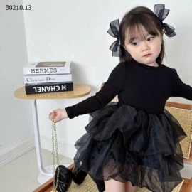 VÁY LIỀN THÂN PHỐI REN XÒE BÉ GÁI-Giá sỉ 175k