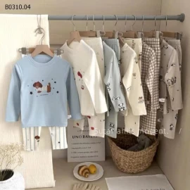 BST BỘ DÀI TAY MẶC NHÀ CHO BÉ-Giá sỉ  sz 80-100: 65k  sz 110-120: 76k  sz 130-140: 82k  sz 150-160: 88k 