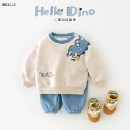 SET NỈ KHỦNG LONG CHO BÉ-Giá sỉ 252k