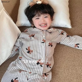 Bộ đồ ngủ trẻ em hoạt hình ve áo loại A nhà Linanxi -Sỉ 185k