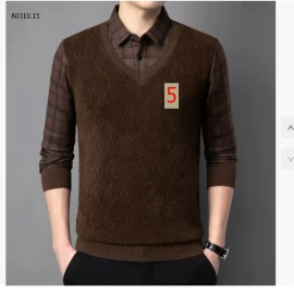 ÁO LEN CỔ SƠ MI NAM LÓT LÔNG- sỉ 205k