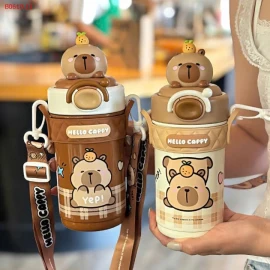 BÌNH GIỮ NHIỆT CAPYBARA KÈM DÂY ĐEO CHO TRẺ EM -Giá sỉ 188k