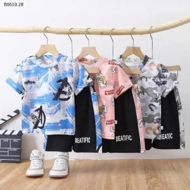 BỘ THỂ THAO CỘC TAY CHO BÉ-Giá sỉ 80-120: 45k/1b 130-160: 53k/1b