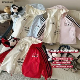 ÁO KHOÁC PHỐI KẺ HỌA TIẾT CUTE BG- sỉ 289k