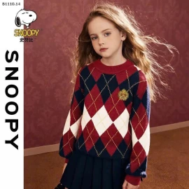 Áo len đỏ kids Snoopy-Giá sỉ 220k