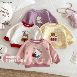 ÁO NỈ HOẠT HÌNH CHO BÉ-Giá sỉ 132k