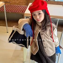ÁO GILE NHUNG LÓT LÔNG CỪU ADBABY-Giá sỉ 206k