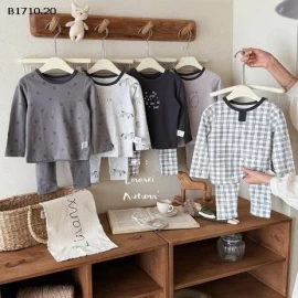 Bộ ngủ mặc nhà thu đông cho bé nhà Linaxi - sỉ 133k 