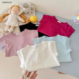 Áo thun Lyocell dáng ôm tay ngắn sát nách cho bé gái - sỉ giá 72k/chiếc