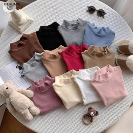 Áo giữ nhiệt dài tay màu trơn  cho bé  - sỉ giá 84k/chiếc