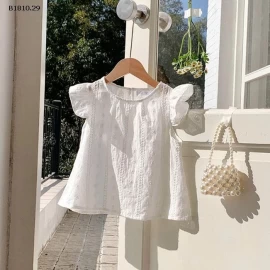  Áo ren xếp ly không tay cho bé gái - sỉ 99k