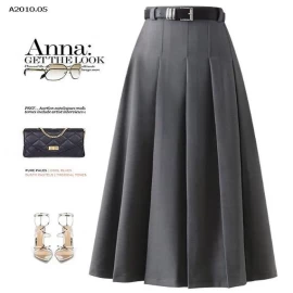 Chân váy xếp ly len dày dặn nhà anna-Giá sỉ 176k