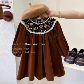 VÁY NHUNG BÉ GÁI  - sỉ 135k