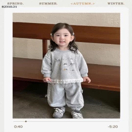 Bộ đồ thu đông  nơ xinh xắn cao cấp cho bé - sỉ gIá 283k